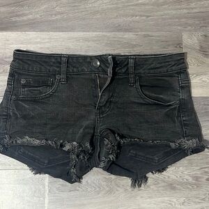 Super low black shorts